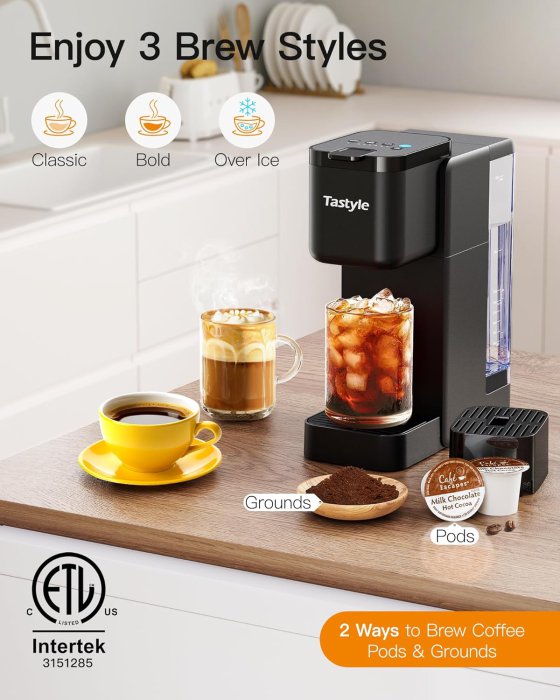 Single Serve Coffee Maker (Black) (image 2)