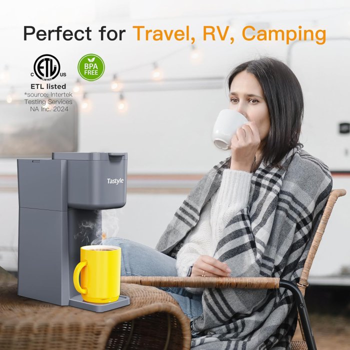Tastyle Mini Coffee Maker (Gray) (image 4)