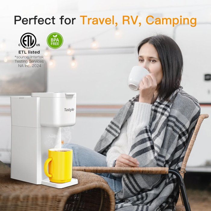 Tastyle Mini Coffee Maker (Pearl White) (image 4)