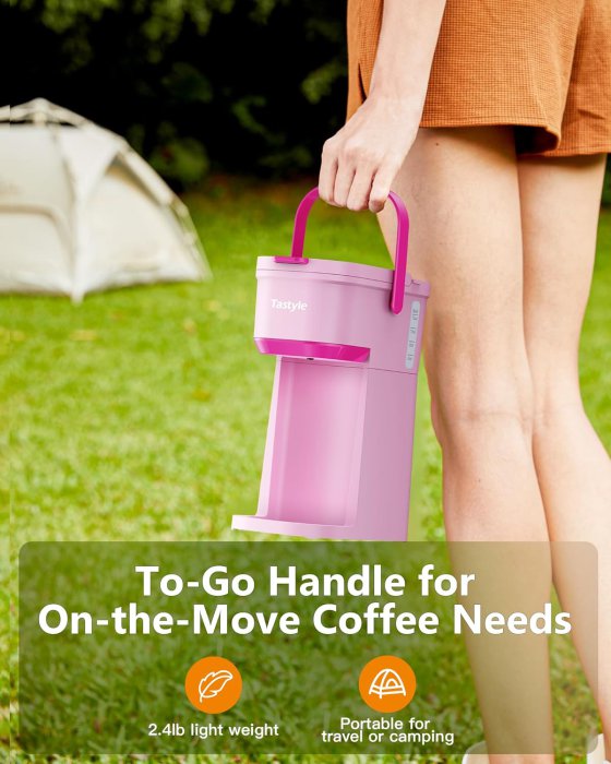 Tastyle Mini Single Serve Coffee Maker (Dusty Rosa) (image 4)