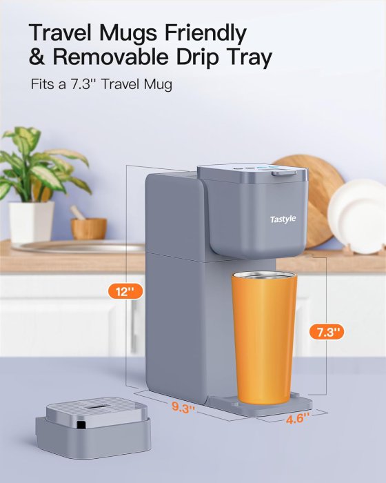 Tastyle Single Serve Brewer (Gray) (image 5)