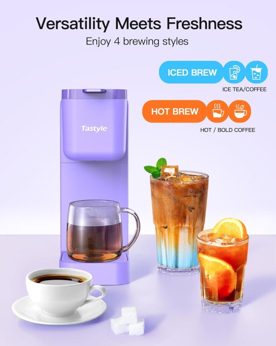 Tastyle Single Serve Brewer, Purple (image 2)