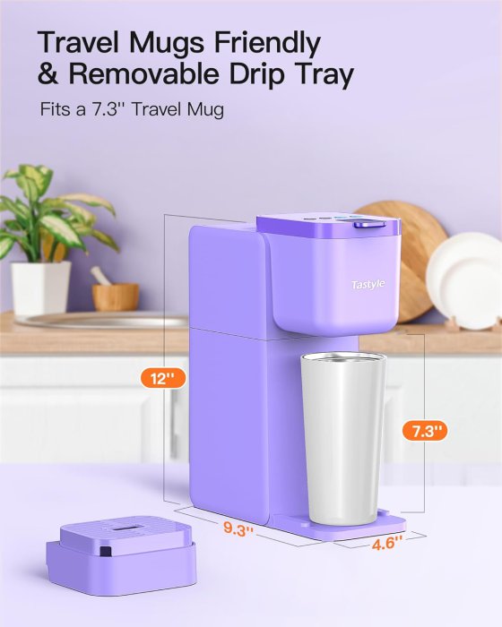 Tastyle Single Serve Brewer, Purple (image 5)